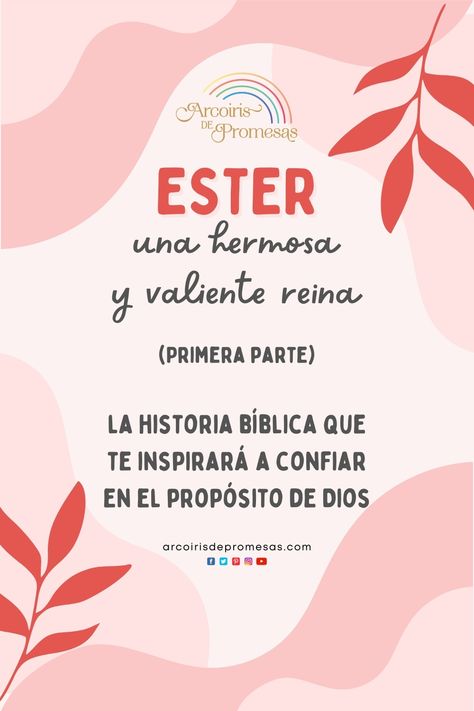 🌹 Amiga linda, muchas veces creemos que nos tocó vivir lo peor de la vida y que no hay remedio. La historia de Ester nos inspira para dejar que Dios cumpla su propósito en nosotras... . Toca la imagen o el título del pin para leer: #HistoriasBíblicas #ArcoirisDePromesas Bible Study Topics, Bible Verses About Faith, Bible Promises, Biblical Verses, Bible Study Notes, Study Notes, Holy Bible, Woman Quotes, Bible Study