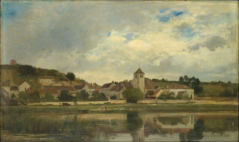 Eugène Lavieille | The Village of La Celle-sous-Moret | The Metropolitan Museum of Art Horizontal Paintings, French Life, San Rocco, Avant Garde Artists, Joseph Mallord William Turner, Caspar David Friedrich, Antique Artwork, Impressionist Landscape, European Paintings