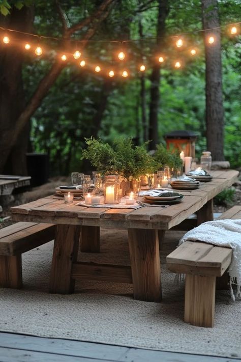 "Build a sturdy, stylish DIY Outdoor Dining Table for your backyard! 🛠️🍽️ Perfect for creating a comfortable, functional dining area. #DIYFurnitureInspiration #OutdoorDiningIdeas #PatioMakeover" Diy Outdoor Dining Table, Diy Outdoor Dining, Patio Projects, Diy Outdoor Decor, Patio Makeover, Al Fresco Dining, Furniture Inspiration, Outdoor Dining Table, Outdoor Entertaining