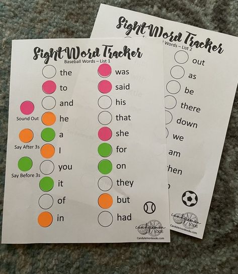 Free Sight Word Tracker for Busy Moms - Candy Lemon Books Sight Word Tracker, Rhyme Or Reason, Classroom Anchor Charts, Word Challenge, Toddler Activity, Sight Word, Word List, Anchor Charts, Sight Words