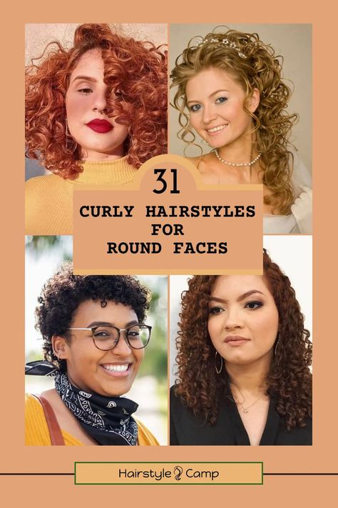 Looking for the perfect curly hairstyle for a round face? Check out these 31 flattering curly haircuts that enhance your natural curls and complement your face shape. From bouncy curls to soft waves, these styles are designed to bring out the best in your features. Save this pin for your next curly hair inspiration. Curly Hairstyles For Round Faces, Round Face Curly Hair, Haircuts For Round Face Shape, Best Curly Hairstyles, Pink Curls, Hair For Round Face Shape, Curly Shag Haircut, Curly Bun Hairstyles, Black Curls