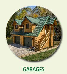 Standard and Custom Log Home and Cabin Floor Plans and Garages Log Garage Ideas, Log Cabin Addition, Log Cabin Garage, Log Garage, Log Cabin Garage Doors, Garage Cottage, 24x36 Garage, Cottage Garage, Log Home Garage Addition