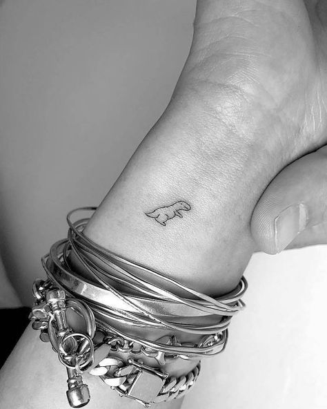 Tiny Trex Tattoo, Tiny T-rex Tattoo, T Rex Tattoo, Dinosaur Tattoo, Mom Daughter Tattoos, Matching Best Friend Tattoos, Matching Sister Tattoos, Dinosaur Tattoos, Palm Tattoos