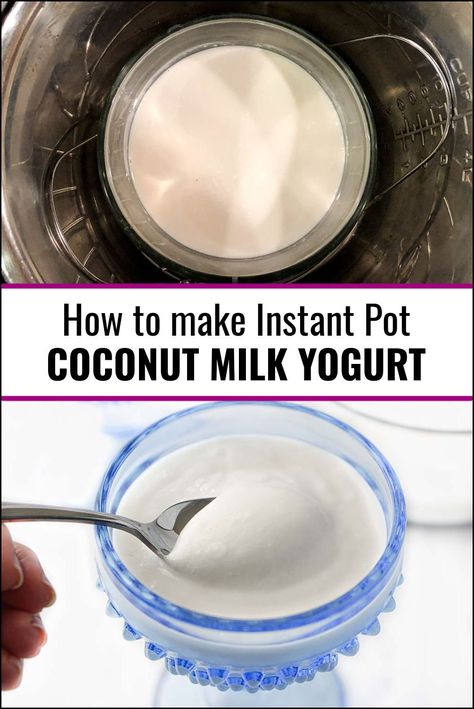 Coconut Milk Yogurt Instant Pot, Coconut Milk Yogurt Recipe, Instant Pot Coconut Yogurt, Dairy Free Yogurt Instant Pot, Coconut Yogurt Instant Pot, Dairy Free Yogurt Recipe, Coconut Yogurt Recipe, Vegan Yoghurt, Homemade Coconut Milk