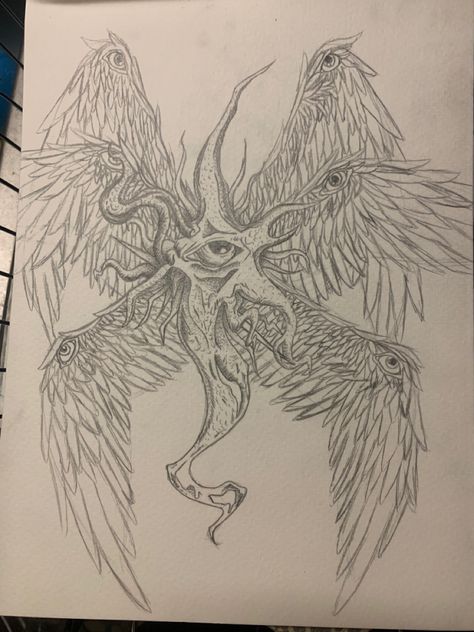 Fallen Angel Aesthetic Drawing, Biblically Accurate Angel Drawing, Angel Art Drawing, Eye With Wings, Wing Artwork, Wings Artwork, A Level Art Sketchbook, Wings Drawing, Angel Drawing