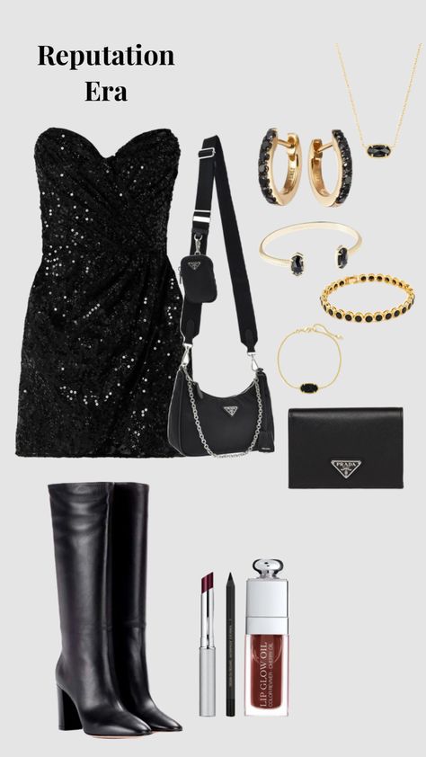 Rep Taylor Swift Aesthetic Outfits, Reputation Outfit Ideas Taylor Swift, Reputation Taylor Swift Accessories, Taylor Swift Eras Costume Reputation, Reputation Tour Costumes, Reputation Taylor Swift Outfit Ideas, Rep Taylor Swift Outfits, Reputation Era Aesthetic Outfits, Reputation Aesthetic Outfits