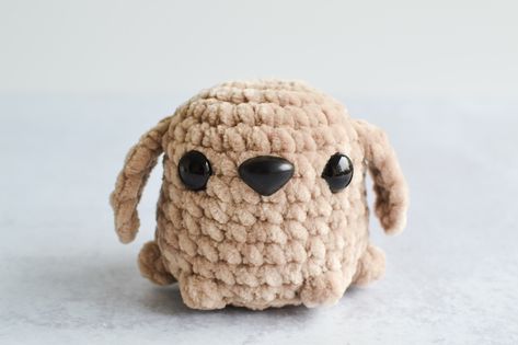 Pocket Pup Crochet Pattern by Yarn Society Beginner Plushie Patterns, Free Crochet Patterns Using Chenille Yarn, Fluffy Crochet Patterns, Dog Crochet Amigurumi, Easy Dog Crochet Patterns Free, Pocket Animals Crochet, Crochet Pocket Animals Free Pattern, Pocket Crochet Animals, Crochet Pocket Animals