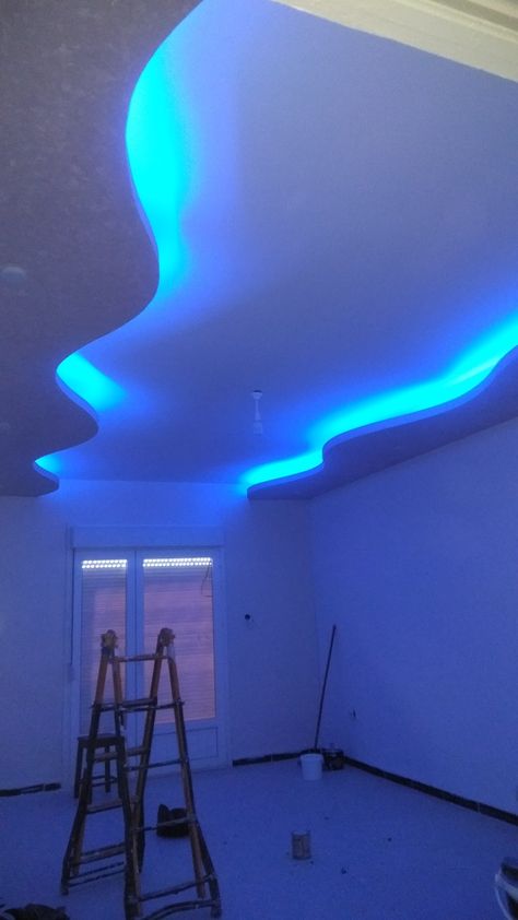 Gypsum Ceiling Design Bedroom Modern, Celling Design Bedroom Modern, Gypsum Ceiling Design Bedroom, Spaceship Interior Design, Design Bedroom Modern, Girls Blue Bedroom, Stylish Room Decor, Gypsum Ceiling Design, Down Ceiling Design