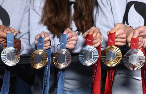 2024 Olympic, Paralympic Medals Feature Pieces of Eiffel Tower Olympic Games Aesthetic, Olympics Aesthetic, Spirit Of Excellence, Therapeutic Horseback Riding, Football Awards, Tana Mongeau, Olympics 2024, 2024 Olympics, Olympic Rings