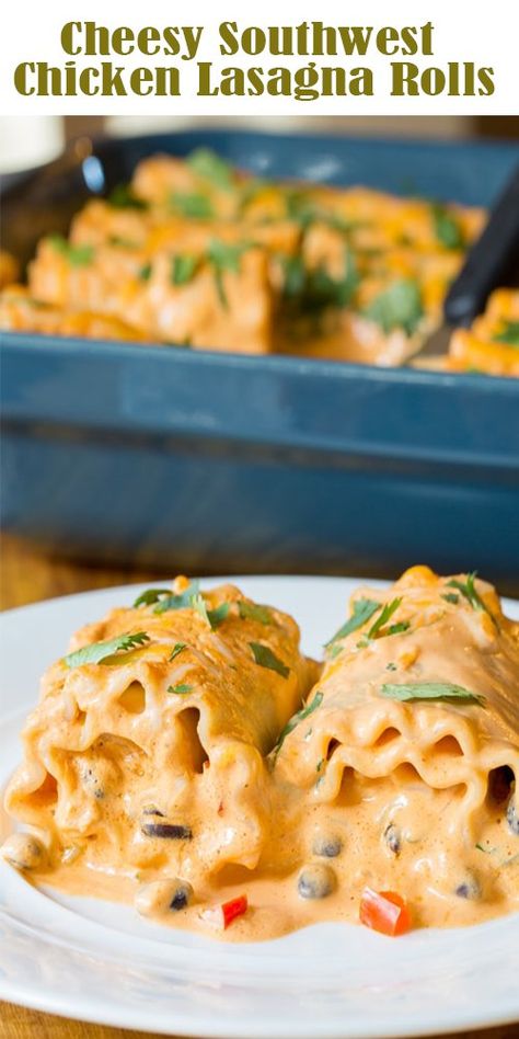 Taco Lasagna Roll Ups, Southwest Lasagna Roll Ups, Lasange Recipe Roll Ups, Southwest Chicken Lasagna, Lasagna Variations, Healthy Lasagna Rolls, Chicken Lasagna Roll Ups, Lasagna Roll Ups Recipe, Noodle Ideas