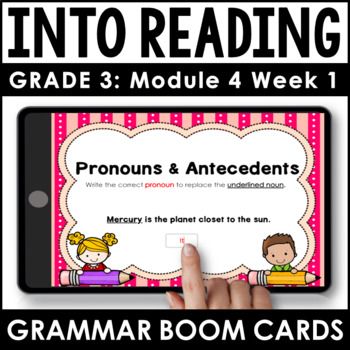 Try out these engaging GRAMMAR BOOM CARDS which will help your students practice the grammar skill in Module 4 Week 1 of the 3rd Grade HMH "Into Reading" curriculum. These Boom Cards are great for whole group instruction, a classroom center, or an independent learning activity!WHAT'S INCLUDEDThis re... Hmh Into Reading, Independent Learning Activities, Reading Curriculum, Classroom Centers, Grammar Skills, Teaching Grammar, Reading Resources, Boom Cards, A Classroom