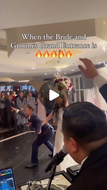 Synergy Events on Instagram: "When the Bride and Groom’s Grand Entrance is 🔥🔥🔥 
@djwrex 

For DJ booking visit Synergyeventsco.com
#weddingideas #weddingvibe #dj #weddingdj #losangeles #torrance #djwrex #wedding #weddingvibes #weddings #socalwedding #engaged #southbay #ranchopalosverdes #weddingtips" Bride And Groom Entry Ideas, Bride And Groom Entrance, Bride Entrance, Party Entrance, Entrance Ideas, Wedding Entrance, Socal Wedding, South Bay, Wedding Dj