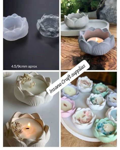 Candle lotus mould 🪷 Size -3.75" Deep 3cm . Code150180 . . Dm us #lotus #candlemould Diy Candles, Lotus, Candles, Craft Supplies