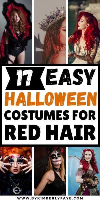 Prepare for scary month with these 17+ Insanely Easy Last Minute Halloween Costumes For Women With Red Hair, Adult Halloween Costumes For Women Red Hair, Halloween Costumes 2024 Women Red Hair Halloween Costumes For Red Head Women, Easy Dark Halloween Costumes, Red Wig Outfit Ideas, Red Wig Halloween Costumes Ideas, Adult Halloween Costumes For Women Red Hair, Easy Redhead Costume, Red Headed Characters Costumes, Costumes For Women Red Hair, Halloween Costumes With Wigs Women