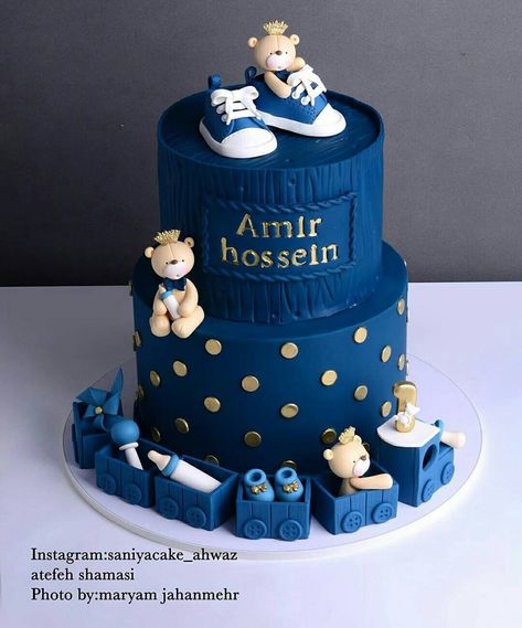 Torturi Baby Shower, Best Birthday Cake Designs, Twin Birthday Cakes, Boys First Birthday Cake, Boys 1st Birthday Cake, Baby Boy Birthday Cake, Twins Cake, Baby First Birthday Cake, Fondant Cake Designs