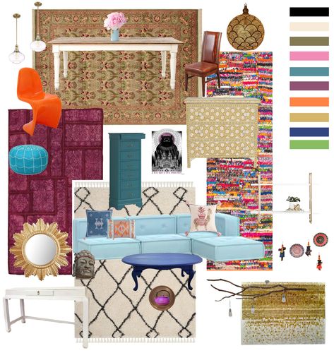 Funky Mood Board, Maximalist Mood Board, Eclectic Mood Board, Bohemian Mood Board, Moroccan Mood Board, Arabian Majlis, Turkish Interior Design, Colorful Environment, Colorful Maximalist Decor