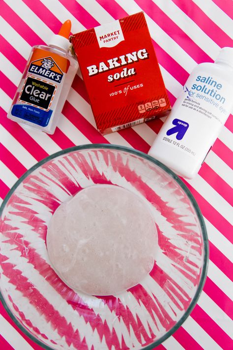 The Easiest Clear Slime Recipe With Glue • A Subtle Revelry #kidscrafts #slimerecipe #slimediy Slime Recipe Clear Glue, Slime Recipe With Glue, Slime Recipe Clear, Clear Slime Recipe, Slime At Home, Slime Without Borax, No Pantry Solutions, Clear Glue Slime, Glue Slime