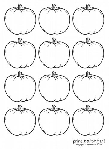 12 tiny pumpkins coloring page - Print. Color. Fun! Pumpkin Template, Page Ideas, Coloring Page, Pumpkins, Coloring Pages, Colouring Pages