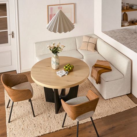 Stylish Solutions: Designing Small Spaces with Elegance — KNOF Design Small Banquette Seating, Small Banquette, Storage Banquette, Kitchen Nook Bench, Nook Bench, Banquette Dining, Small Seating Area, Banquette Seating In Kitchen, Banquette Bench