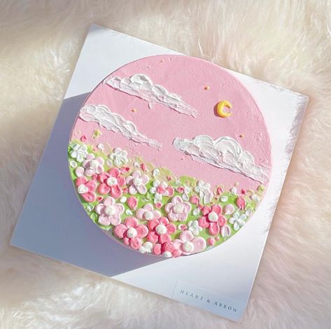 Spring Cake Designs, Ocean Cakes, Cloud Cake, Heart Cakes, Watercolor Cake, Spring Cake, Creative Cake Decorating, Creative Birthday Cakes, Pretty Birthday Cakes