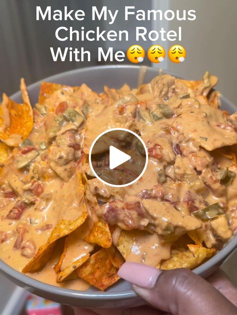 Lemon8 · My Famous Chicken Rotel Recipe 🤤🤤🤤 · @NetteTheFoodie Rotel Dip With Chicken, Chicken And Rotel Recipes, Chicken With Rotel Recipes, Nacho Cheese Sauce With Rotel, Chicken Rotel Dip, Rotel With Chicken, Chicken Rotel Recipes, Rotel Recipe, Ree Drummond Chicken Nachos