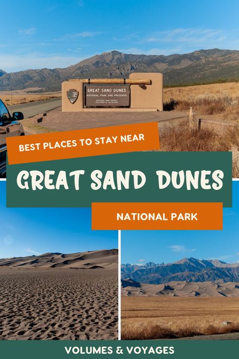 Wondering where to stay near Great Sand Dunes National Park? We've rounded up 6 of the best hotels that you won't want to miss. Sand Dunes Colorado, Sand Dunes National Park Colorado, Travel Colorado, Great Sand Dunes National Park, Great Sand Dunes, National Park Camping, Sand Dunes National Park, Park Trails, Colorado Travel