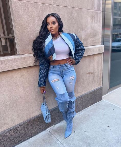 Angela Simmons, Model Outfits, Instagram Model, Fall Looks, Denim Outfit, Fashion Ideas, Lounge, Ralph Lauren, Log In