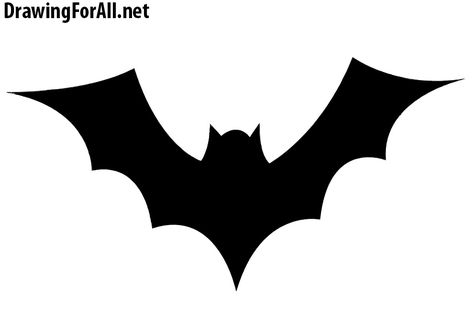 Bat Pictures Drawing, Halloween Easy Drawings Ideas, Simple Halloween Drawing Ideas, How To Draw A Bat Easy, How To Draw A Bat, Simple Bat Drawing, Drawing A Bat, Halloween Bat Drawing, Halloween Easy Drawings