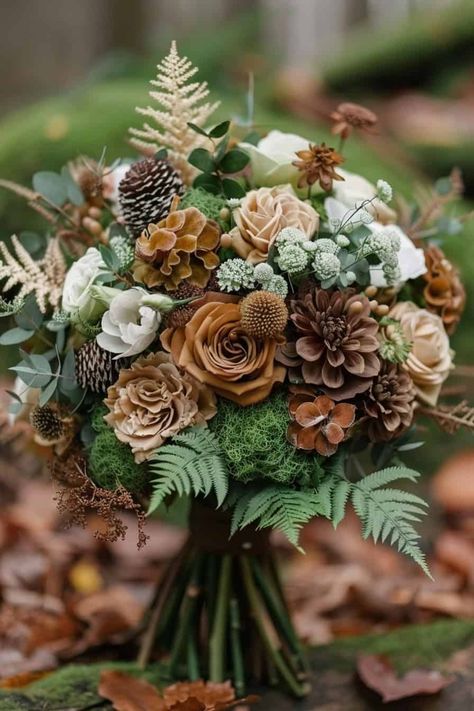 Autumn Bliss: 22 Gorgeous Fall Wedding Bouquets • Fall Wedding Bouquets October Simple, November Wedding Bouquet, Fall Wedding Bouquets October, Natural Wedding Bouquet, Woodland Wedding Bouquet, Wedding November, Loose Bouquet, Fall Wedding Bouquet, White Bouquets