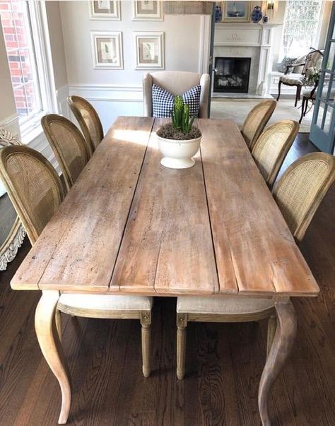 French Provincial Farmhouse, Provincial Farmhouse, French Country Dining Table, Provencal Decor, Provincial Decor, Old Farmhouse Kitchen, French Provincial Decor, Devon House, French Farmhouse Dining Table