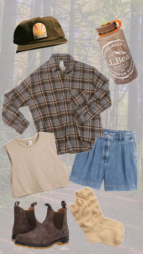 #camping #hiking #nature #granola #granolagirl #outdoors #summeraesthetic #outfits #clothes Cottage Granola Aesthetic, Retro Summer Camp Outfits, Cute Nature Outfits, Vintage Granola Outfits, Campfire Outfit Summer, Nature Outfit Ideas, Granola Outfits Fall, Adventure Aesthetic Outfit, Summer Camp Aesthetic Outfits