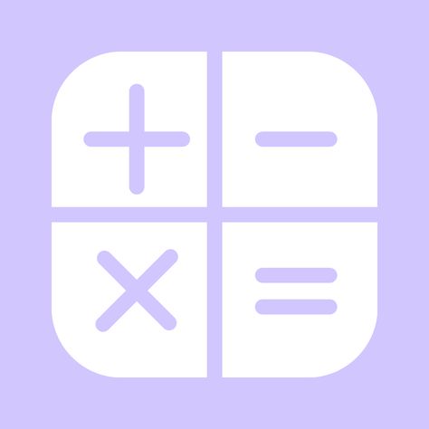 Purple Icon Calculator, Purple Calculator, Lavender Icon, Widget Apps, Apps Aesthetic, Calculator Icon, App Store Icon, Abstract Wallpaper Design, Wallpaper Doodle