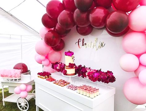 Raspberry and cotton candy pink colour palette for my balloon Installation Raspberry Party Decorations, Raspberry Themed Party, Pink Colour Palette, Berry Birthday, 30th Anniversary Parties, Balloon Installation, Color Palette Pink, Raspberry Color, 10th Birthday Parties