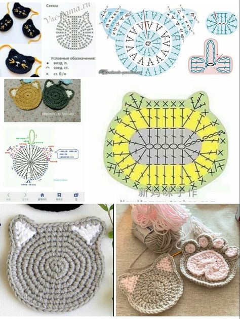 Crochet Christmas Gifts, Crochet Coaster Pattern, Crochet Hair Accessories, Crochet Gift, Crochet Granny Square, Crochet Decoration, Square Crochet, Granny Square Crochet Pattern, Crochet Keychain