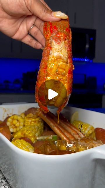 Seafood Steam Bags, Healthy Seafood Boil Recipes, Boil In A Bag Seafood, Crafty Crab Boil Recipe, Seafood Boil With Lobster Tails, How To Boil Lobster Tails, How To Cook Lobster Tails Boil, Lobster Seafood Boil, B Loves Seafood Boil Sauce