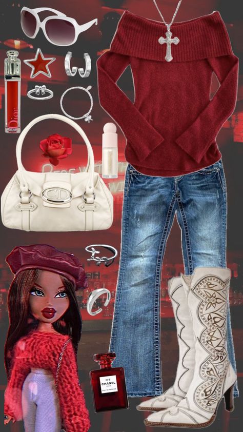 y2k country girl vibes #outfit #fashion #outfitideas #y2kfashion #outfitinspo #y2k #red #bratz Vibes Outfit, Y2k Outfits, Country Girl, Y2k Fashion, Country Girls, Outfit Inspo, Red, Clothes