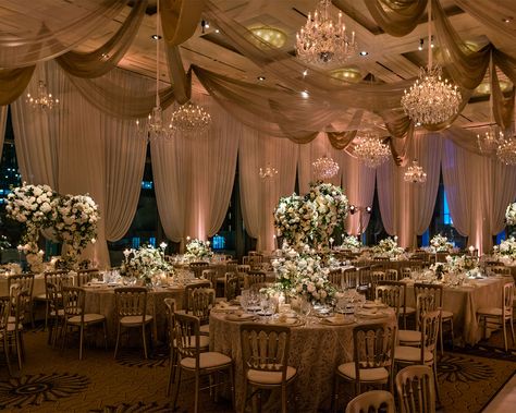 Ball Room Quince Theme, Wedding Chandelier Ideas Ceiling Decor, Wedding Salon Design, Debut Venue Design, Wedding Salon Decoration, Fancy Wedding Decor, Lebanese Wedding Decoration, Quinceañera Themes Ideas, Party Venue Decorations