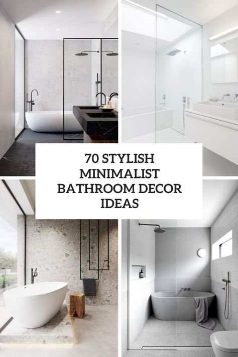 70 Stylish Minimalist Bathroom Décor Ideas Minamilist Bathroom Ideas, Small Concrete Bathroom Ideas, Minimalist Bathroom Tile Ideas, Minimalistic Bathroom Ideas, Small Modern Black And White Bathroom, Very Small Bathroom Ideas With Shower Minimalist, Simple Minimalist Bathroom, Contemporary Minimalist Bathroom, Stylish Bathroom Ideas Modern