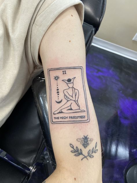 The High Priestess Tattoo, High Priestess Tarot Tattoo, High Priestess Tattoo, Priestess Tattoo, High Priestess Tarot, Tarot Tattoo, The High Priestess, Original Tattoos, High Priestess