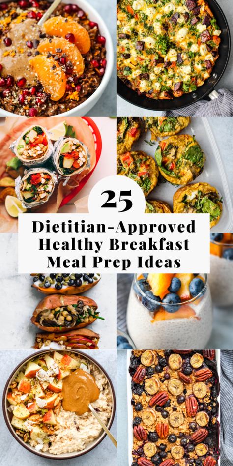 25 Healthy Breakfast Meal Prep Ideas - Walder Wellness, Dietitian (RD) Easy Healthy Breakfast Meal Prep, Easy Breakfast Prep, Breakfast Meal Ideas, Walder Wellness, Breakfast Meal Prep Ideas, Healthy Breakfast Meal Prep, Vegetarian Meal Prep, Breakfast Prep, Vegan Snack