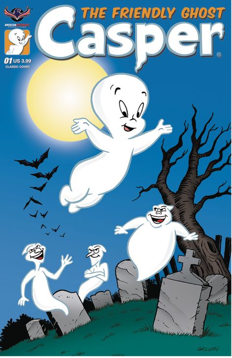 CASPER THE FRIENDLY GHOST #1 CLASSIC GALVAN CVR Casper Cartoon, Ghost Comic, Casper Ghost, Old Cartoon Characters, Cartoon Ghost, Book Graphic, Japanese Animated Movies, Ghost Cartoon, Casper The Friendly Ghost