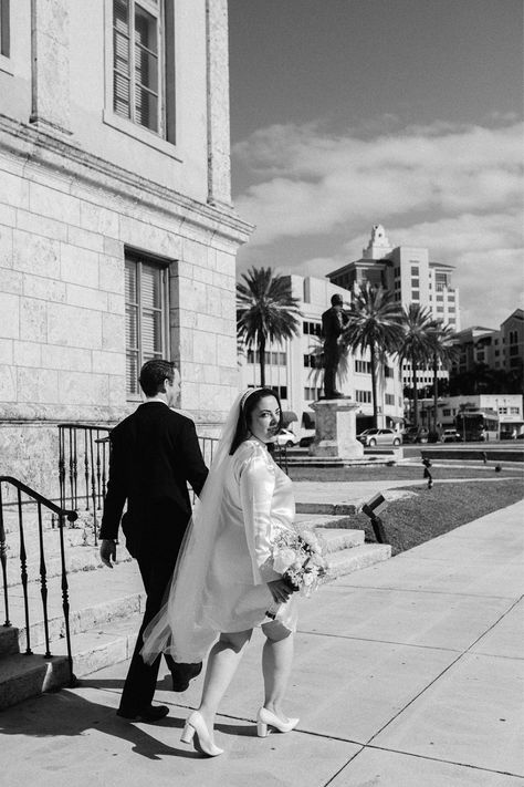 Coral Gables City Hall Elopement |Miami Weddings | Miami Elopement Photographer | This minimal and edgy elopement wedding in Coral Gables, Florida was filled with so many romantic moments and Miami wedding photos! Find city elopement photos, city hall elopement ideas, downtown elopement ceremony, city elopement flowers, and city elopement aesthetic. Book Danielle for your Miami elopement wedding or fall wedding day at www.dmargherite.com! Edgy Elopement, Elopement Flowers, Elopement Aesthetic, Downtown Elopement, Coral Gables Florida, City Hall Elopement, City Elopement, Miami City, City Hall Wedding