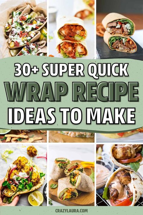 Whether you're looking for an easy lunch recipe that you can take on the go or you just need a healthy snack, check out these super simple wrap recipes and ideas you can make in no time! Quick Wraps For Dinner, Delicious Wrap Recipes, Club Wrap Recipes, Crimpet Wrap Recipe, Crimp It Wrap Recipes, The Crimpit Recipes, Folded Wrap Recipes, Crimpit Recipe Ideas, The Crimpit Wrap Recipes