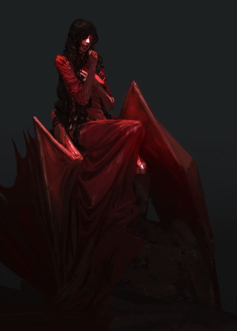 ArtStation - Dragon Winged Vampire, Patrick Balou Amazing Digital Art, Vampire Counts, Vampire Queen, Female Dragon, Vampire Art, Fantasy Images, Fantasy Castle, Dragon Wings, Witch Art