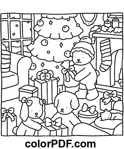 Colouring Sheets Christmas, Bobby Goods Coloring Page Christmas, Cute Christmas Coloring Pages Aesthetic, Aesthetic Christmas Coloring Pages, Christmas Bobbie Goods, Christmas Coloring Pages Aesthetic, Christmas Colouring Sheets, Coco Wyo Christmas, Coco Wyo Coloring Pages Christmas