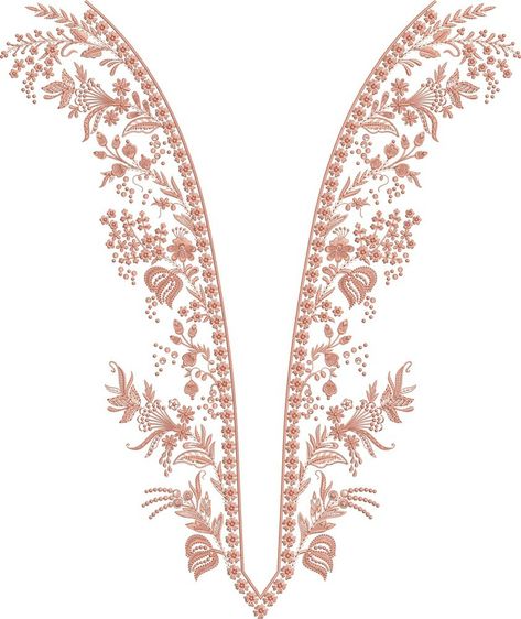 Floral Neckline Embroidery, Neckline Embroidery, Ornament Designs, Floral Tattoo Sleeve, Geometric Embroidery, Summer 2025, Digital Borders Design, Band Tattoo, Butterfly Embroidery