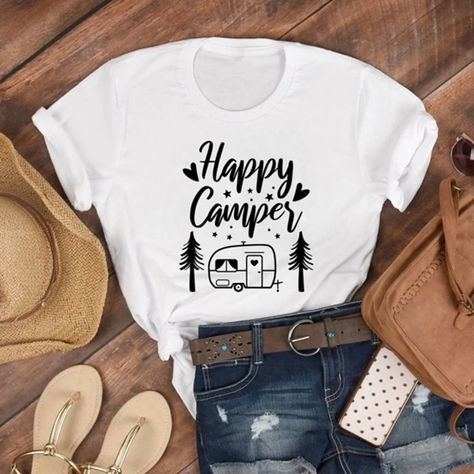 Happy Camper Camping Hiking Outdoors Soft Graphic Tee Shirt Super-Soft 100% Cotton Bella Canvas Tee Handmade With Care Fast Shipping Explore Camping Outdoors Tshirt Graphictees Comfy Funnytshirt Sarcastictshirt Funny Sarcastic Cute Birthday Short-Sleeve Soft Graphic Tank Hoodie Workout V-Neck Raglan Birthday Gift Present Mom Daughter Graphic Beach Summer Vacation Holiday Pretty Workout Date Girlfriend Sister Bachelorette Outdoor Tshirt, Happy Camper Shirt, Camper Svg, Camper Camping, Camper Shirt, Soft Graphic, Women Graphic, Pop Up Camper, Funny Happy