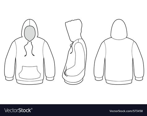 Blank Clothes Template, Blank Clothing Template, Hoodie Template Blank, Blank Hoodies Template, Baggy Hoodie Drawing, Ucla Merch, Hood Drawings, Hoodie Layout, Hoodie Outline