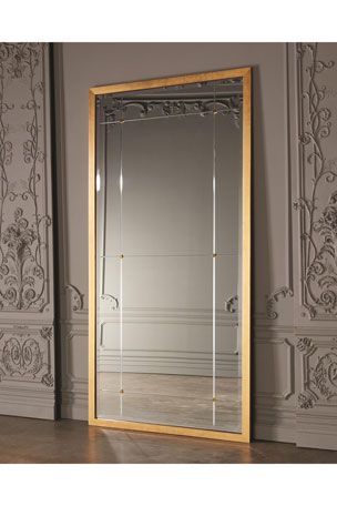 HC1TZ Global Views Beaumont Gold Leaf Floor Mirror Armoire Storage, Global Views, Mirror Frame, Hooker Furniture, Master Closet, Beveled Mirror, Composite Wood, Mirror Mirror, Accent Mirrors