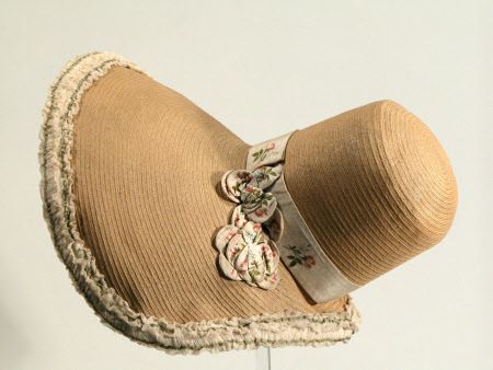 Leghorn bonnet 1830 - 35 Hidden Wardrobe, 1830s Dress, 1800s Clothing, 1830s Fashion, Historical Hats, Historical Sewing, Novel Inspiration, Antique Accessories, Romantic Era